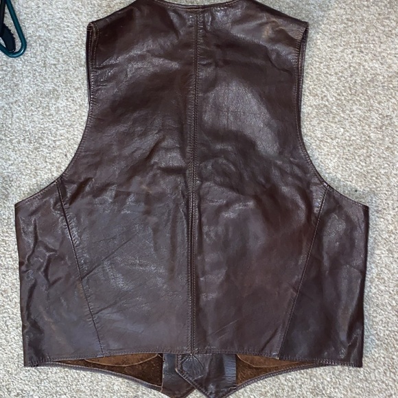 Vintage 1944 ONE OF A KIND handmade leather vest sz med-lg made by Walter Dryer - Picture 3 of 3